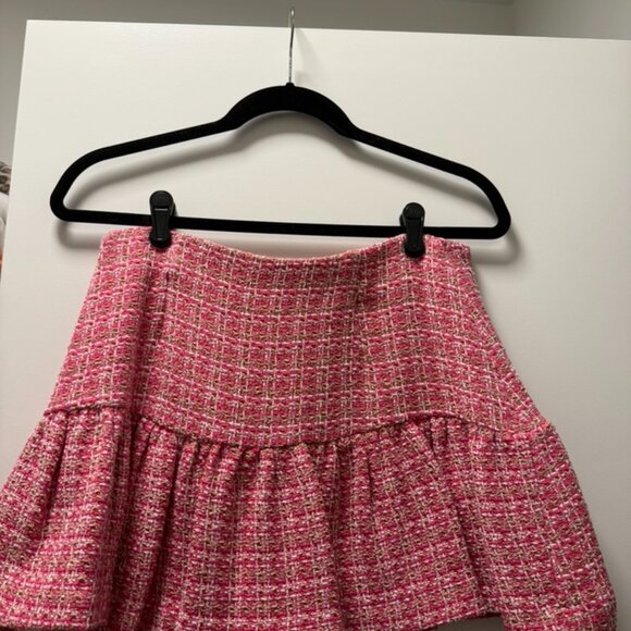 Zara Pink Tweed Mini Skort - Picture 6 of 6